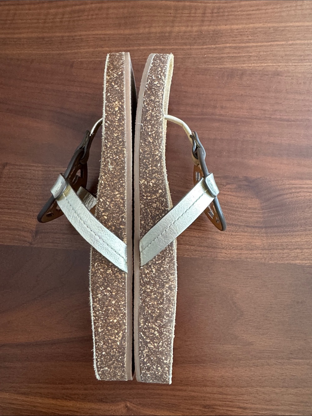 Tory Burch Miller Cloud Metallic Medallion Thong Sandals Sz 10 In Spark Gold - Picture 7 of 8